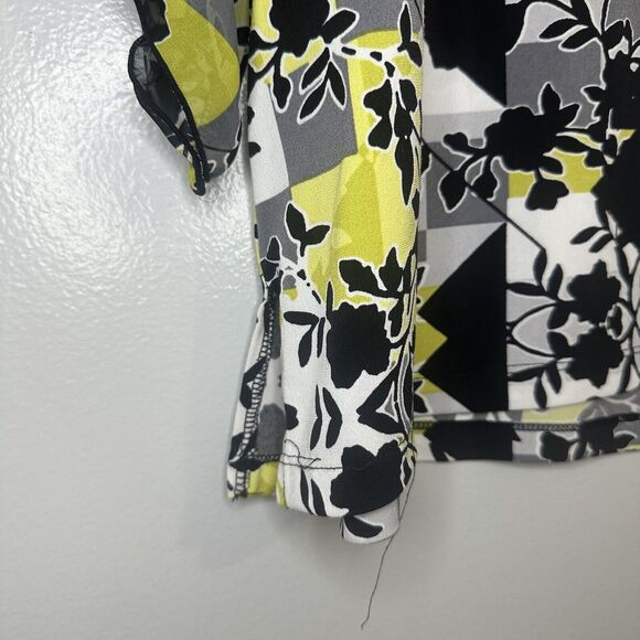 JM Collection Women’s Size L Multicolor Studded 3/4 Sleeves Blue Green - Picture 8 of 13